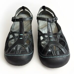 J-41 Adventure On Hudson Mary Jane Sport Sandals Women's 7.5M Black Teal Outdoor